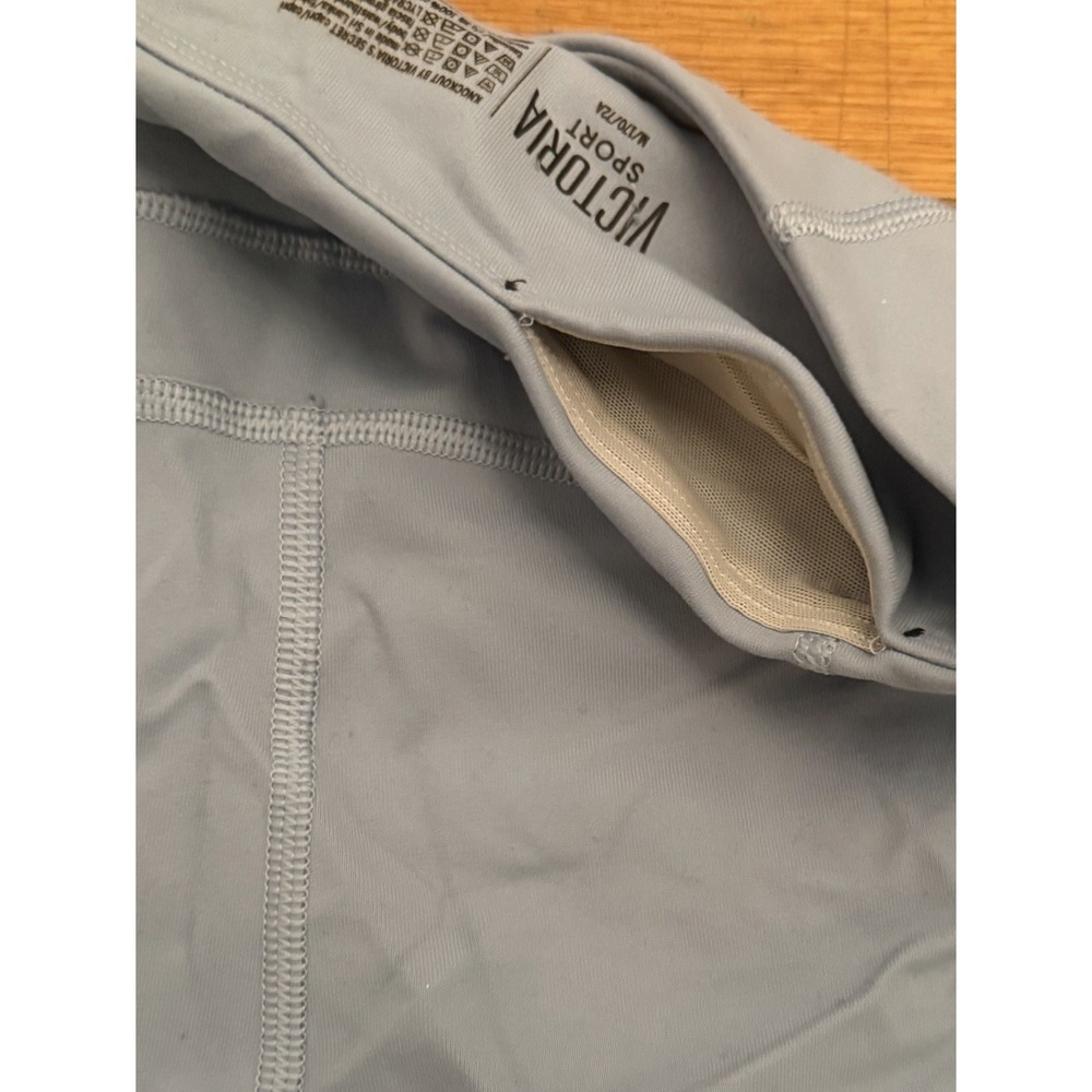 Victoria's Secret Sport Knockout Leggings Gray Blue Crop Workout‎ Women's Medium - Picture 5 of 9